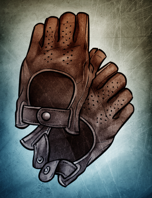 Fingerless leather gloves