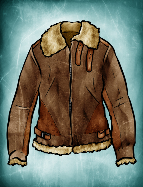 Leather flight jacket