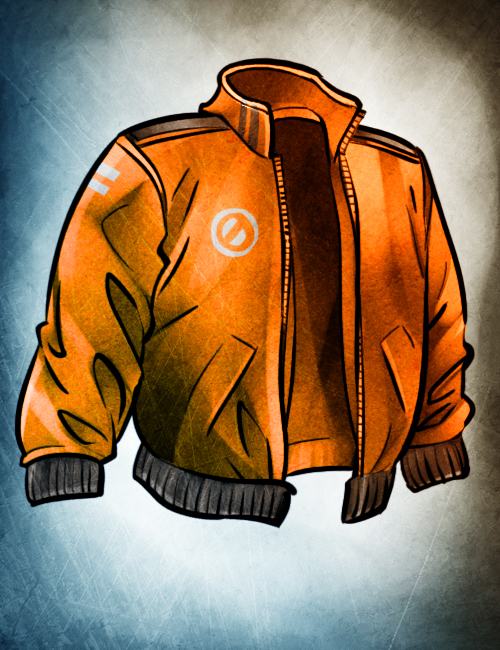 Orange bomber jacket