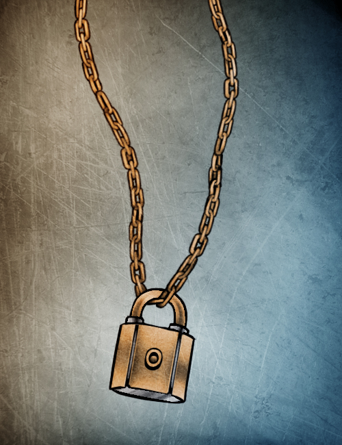 Padlock necklace