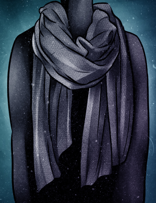 Long black scarf