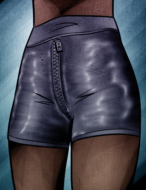 Tight rubber shorts