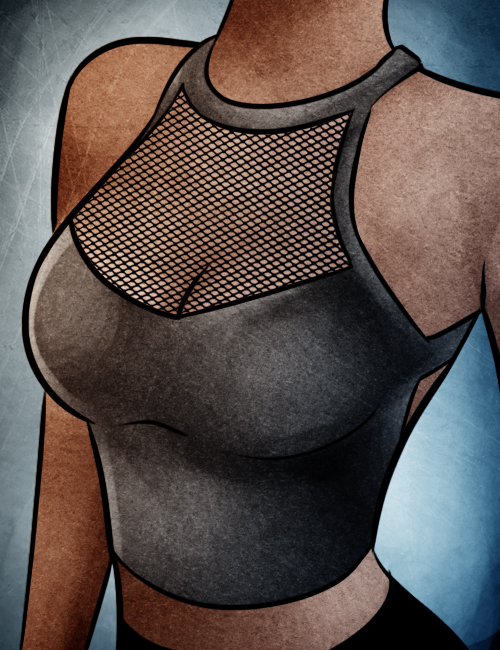 Sheer mesh top
