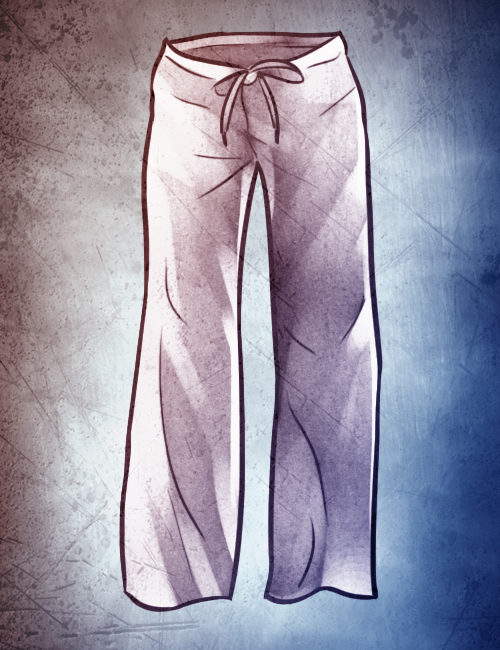 White linen trousers